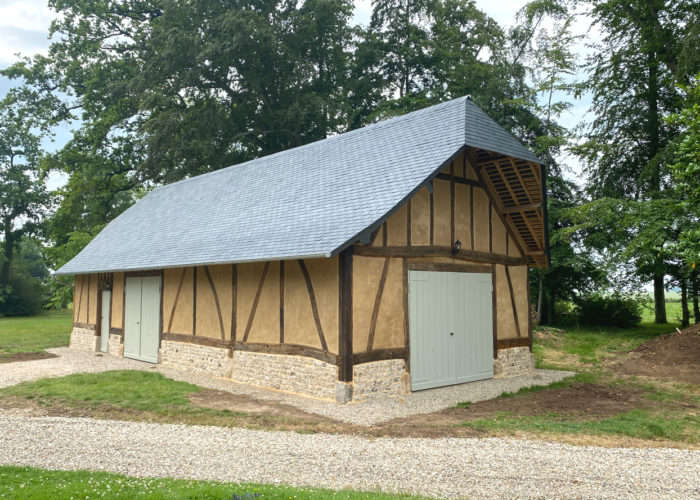 garage chêne et torchis